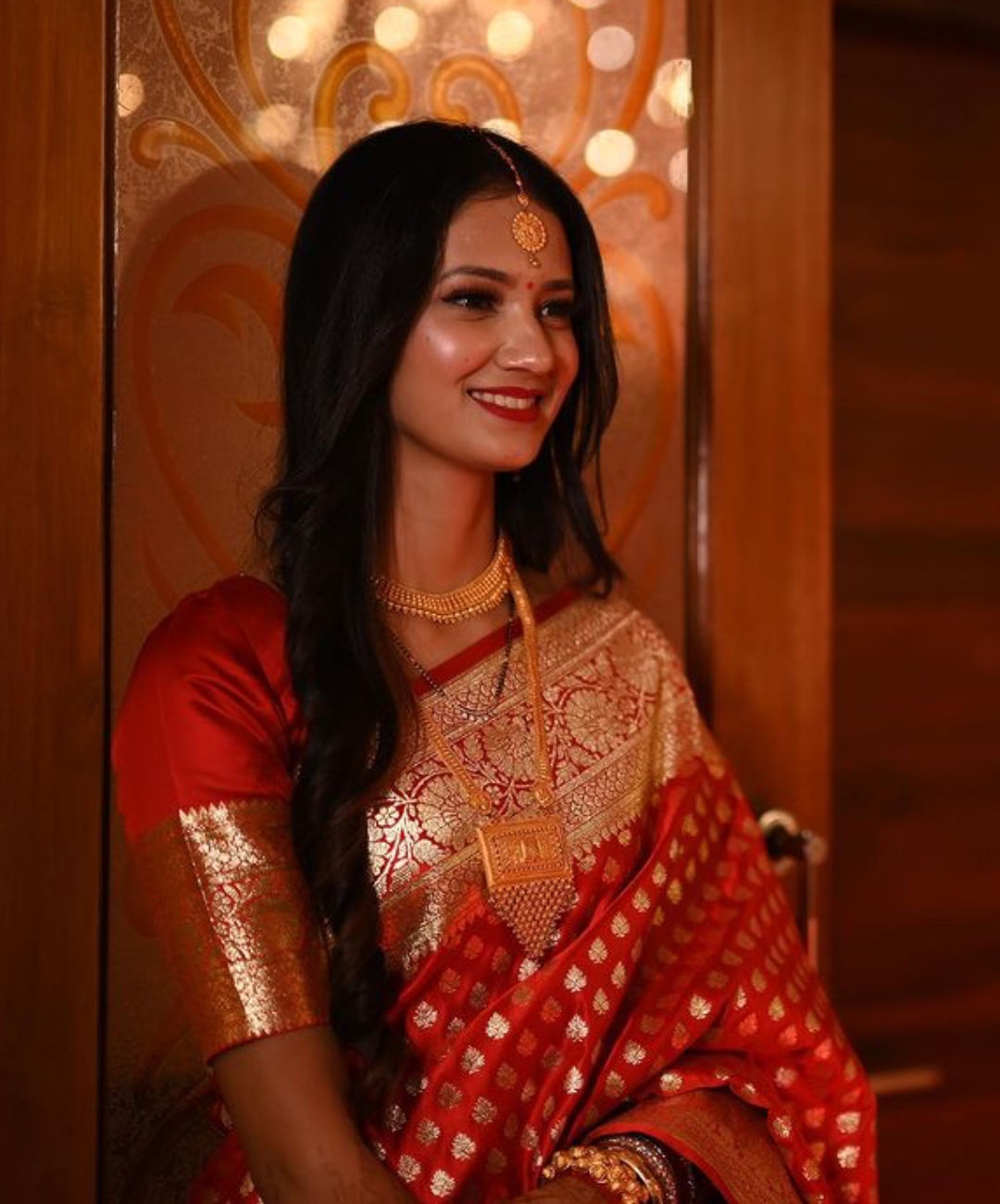 Garhwali Bride's simple Hairstyle